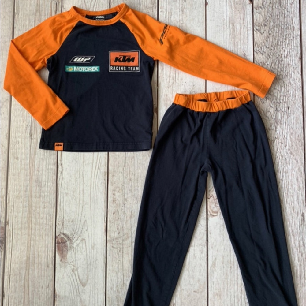 KTM Kids Orange & Black Racing Pajama Set